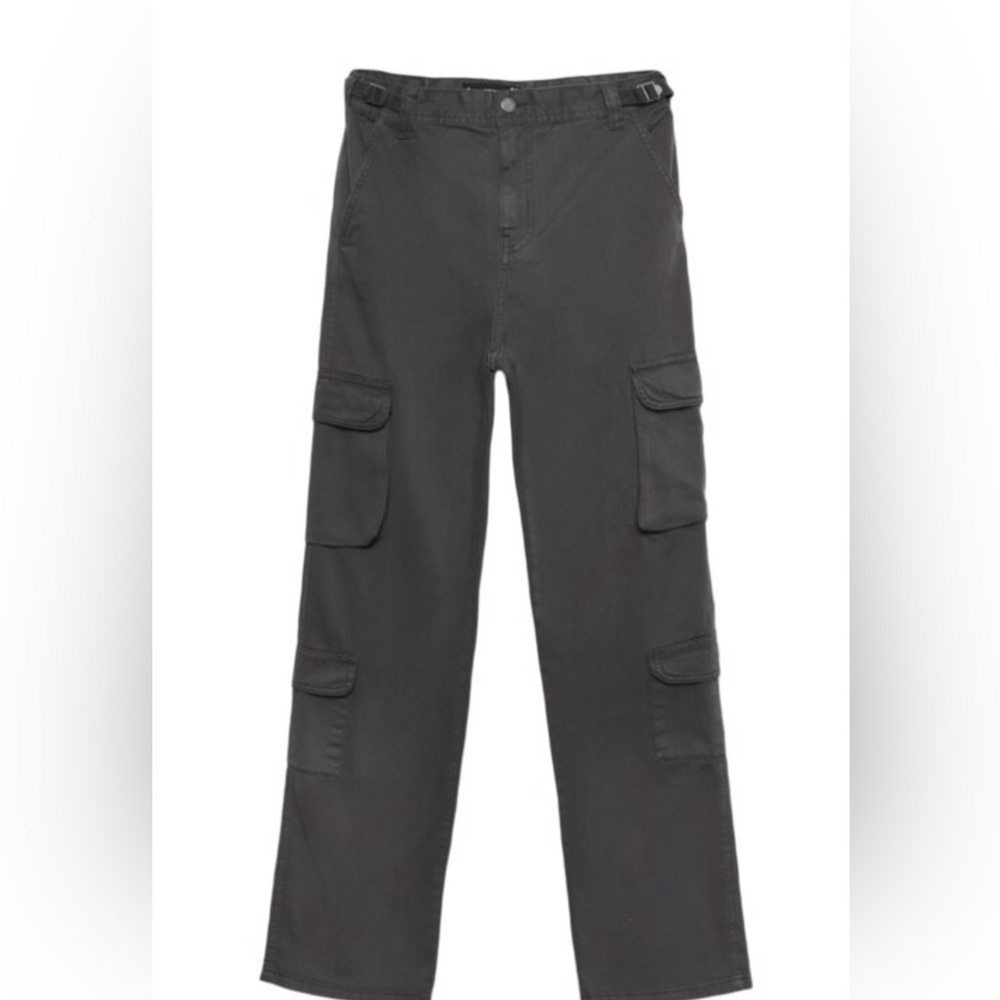 Stradivarius Women's Gray Straight Leg Jeans